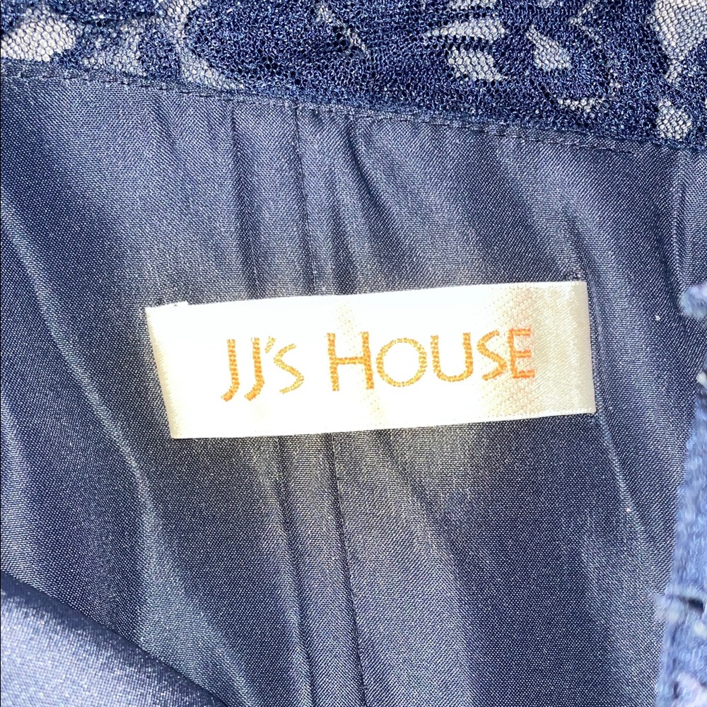 JJs House Midnight Blue Floral Lace Dress - Picture 9 of 15